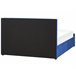 Beliani Cama com armazenamento Veludo ROCHEFORT 150x214 Azul Marino