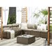 Beliani Conjunto lounge BELVEDERE Castanho