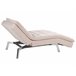 Beliani Chaise longue Terciopelo LOIRET Bege