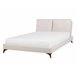 Beliani Cama com estrado Chenille MELLE 155x240 Bege