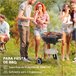 Barbecue a Carvão Metal e Porcelana Outsunny Multicor