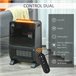 Aquecedor Elétrico HOMCOM 820-280V90 Preto