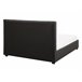 Beliani Cama com armazenamento Poliéster ROCHELLE 153x213 Cinza Escuro