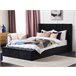 Beliani Cama com banco de arrumação Veludo NOYERS 210x247 Preto