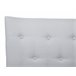 Beliani Cama com estrado Poliéster SAVERNE 157x228 Cinza Claro
