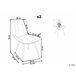 Beliani Silla de comedor MELROSE Turquesa