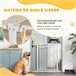 Barrera de Segurança para Cães Aço e PA PawHut Branco