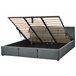 Beliani Cama com armazenamento Veludo BOUSSE 191x219 Bege