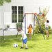 Baloiço para Crianças Aço, Polietileno Outsunny Multicor