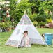 Tenda Tipi Infantil Poliéster e Madeira de Pinho HOMCOM Tenda Tipi Infantil Poliéster e Madeira de Pinho HOMCOM Branco