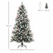 Árvore de Natal PVC, PE, Aço HOMCOM, casa - natal Verde