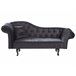 Beliani Chaise longue versão à esquerda Veludo LATTES Preto