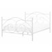 Beliani Cama com estrado Metal DINARD 167x208 Branco