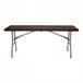 Mesa dobrável retangular com efeito rattan Thinia Home Castanho