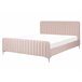 Beliani Cama Veludo LUNAN 166x215 Bege