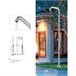 SASSARI Sined Chuveiro exterior em aço inoxidável 316L com misturadora e chuveiro manual, aço inoxidável acetinado Cinza