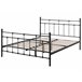 Beliani Cama com estrado Metal LYNX 141x209 Preto
