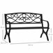 Banco de Jardim Aço e Ferro Fundido Outsunny 128x58 Preto