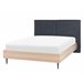 Beliani Cama com estrado Poliéster IZERNORE 167x215 Cinza Escuro