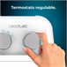 Cecotec Aquecedor cerâmico de mesa com 1500 W, função Oscilação, termóstato ajustável e 3 modos de funcionamento. Branco