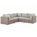 Beliani Conjunto lounge CONTARE Cinza Claro