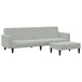 2 pcs conjunto de sofá - Sofás moduláveis Cinza Claro