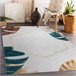 ANDRE 1150 Tapete Monstera sai cubo antiderrapante 120x170 Branco