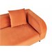 Beliani Chaise longue à direita Veludo LE CRAU Laranja
