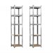 Pack 2 Prateleiras Modulares com 5 Prateleiras Ajustáveis ​​O91 Cinza