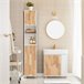 Armário alto de casa de banho 1 porta BZR74-W SoBuy Branco