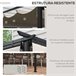 Pérgola de Exterior Poliéster e Metal Outsunny Cru