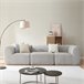 Sofá modular de 3 lugares Hurvas bouclé Branco