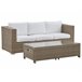 Beliani Conjunto lounge Ratan sintético BELLUNO Branco