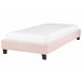 Beliani Cama com estrado Bouclé ROANNE 100x213 Creme