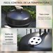 Barbecue a Carvão Metal e Porcelana Outsunny Multicor