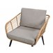 Beliani Conjunto lounge Ratan sintético CORINTH II Cinza Claro