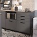 Módulo inferior de cozinha estilo moderno Smoke 118 Módulo inferior de cozinha estilo moderno Smoke 118 Cinza/ Madeira