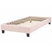 Beliani Cama com estrado Bouclé ROANNE 100x213 Creme