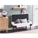 Beliani Banco de cama Chenille WARREN 100x40 Branco