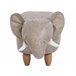 Beliani Puf animal JUMBO Cinza Claro
