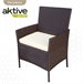 Conjunto de mobiliário de terraço Aktive, poltronas, sofá e mesa de rotim Preto