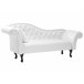 Beliani Chaise longue versão à esquerda Pele sintética LATTES Branco