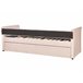 Beliani Cama com estrado Veludo LIBOURNE 102x220 Rosa Talco