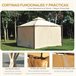 Pérgola de Exterior Metal, Poliéster Outsunny 300x300 Bege