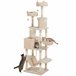 Arranhador para Gatos Aglomerado e Sisal PawHut Bege