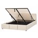 Beliani Cama baú Veludo BOUSSE 151x219 Bege