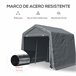 Abrigo de Exterior Metal e Tecido PE Outsunny Cinza