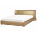 Beliani Cama Piel PARIS 215x228 Dourado