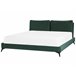 Beliani Cama com estrado Veludo MELLE 196x233 Verde