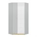 Armário de canto de 2 portas Pop Branco/cinza
